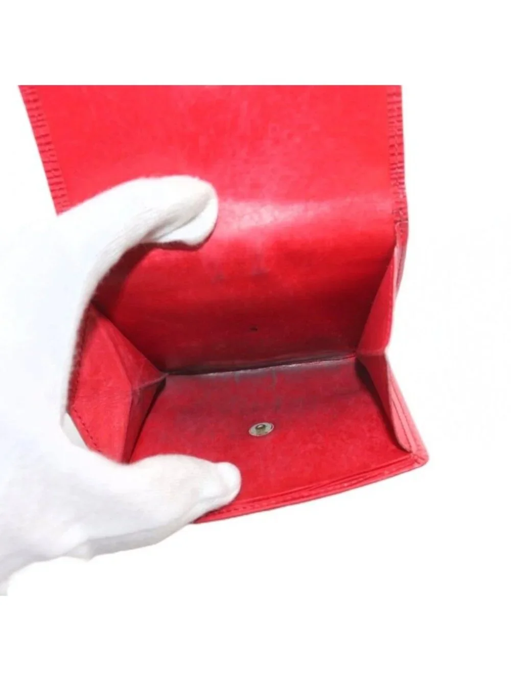 Louis Vuitton Epi Trifold Wallet Coin Purse Leather LV Logo Red